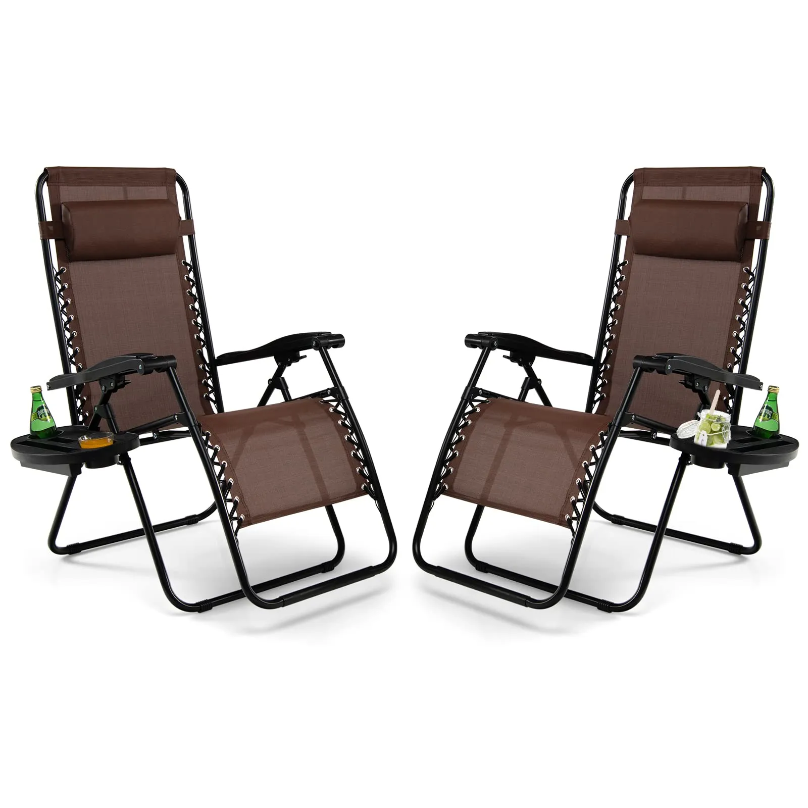 Tangkula Zero Gravity Chair, Folding Patio Lounge Chair Adjustable Outdoor Recliner