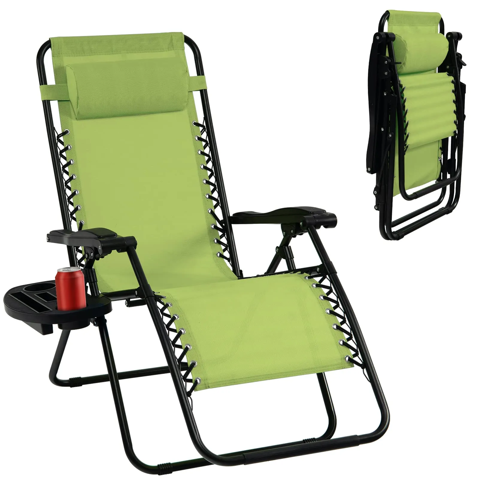 Tangkula Zero Gravity Chair, Folding Patio Lounge Chair Adjustable Outdoor Recliner