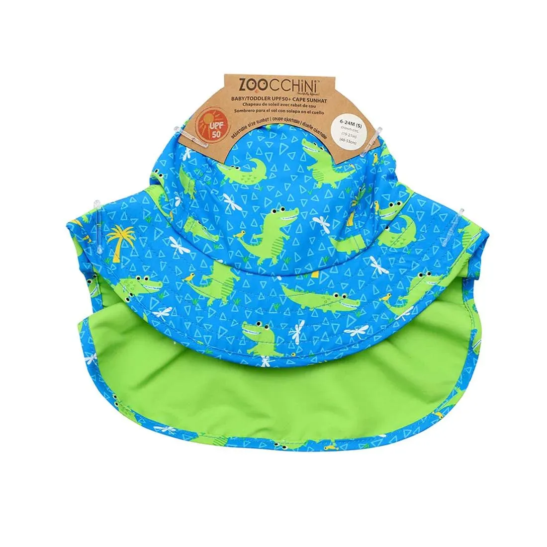 UPF 50  Cape Sun hat - Alligator