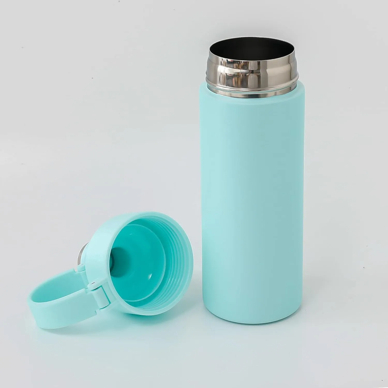 Urbane Home Water Bottle | Vacuum Insulated Travel Bottle | Hot & Cold Water Bottle | Sipper Water Bottle with Handle | Thermos Flask for Gym Bottle | MYZ-230802C | 500 ML | Light Green