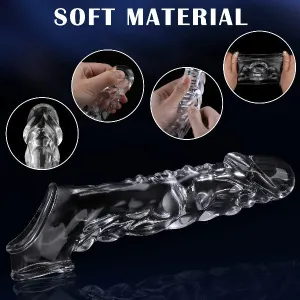 Vibrating Cock Sleeve Male Sex Toy - Cock Ring Delay Ejaculation Enhanced Sex Performance