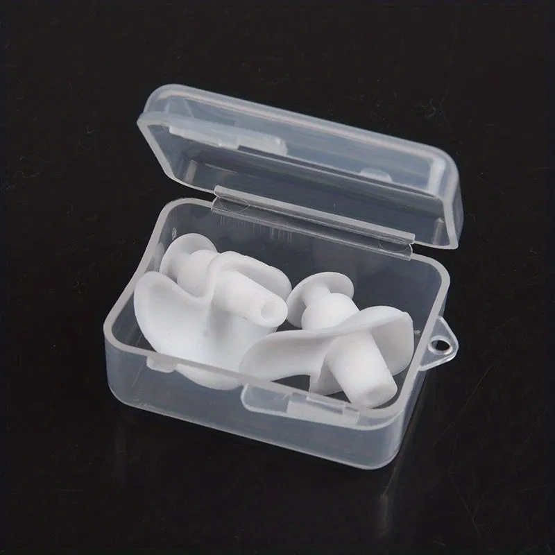 Waterproof Soft Silicone Earplugs  Durable and Portable Swimming Gear