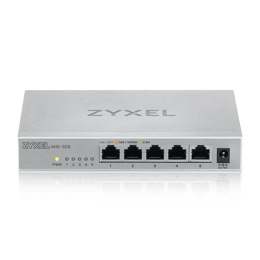 Zyxel Mg-105 - Switch - Unmanaged - 5 X 100/1000/2.5G Base-T - Desktop