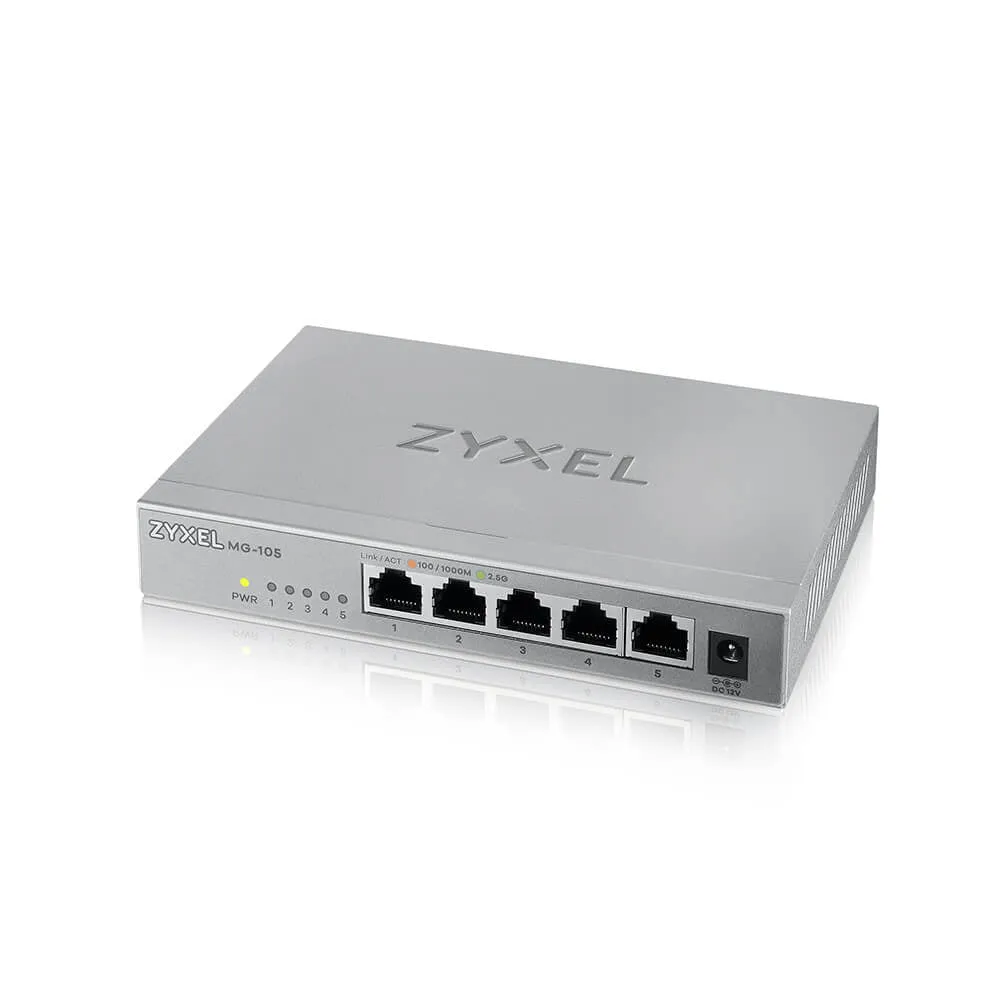 Zyxel Mg-105 - Switch - Unmanaged - 5 X 100/1000/2.5G Base-T - Desktop